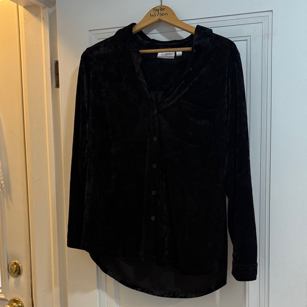 Belle by Kim Gravel Black Velvet Top